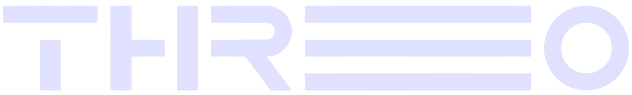 Logo do Trio, em tons de roxo.